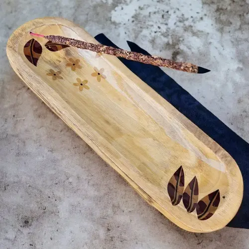 porta sahumerios doble madera 1